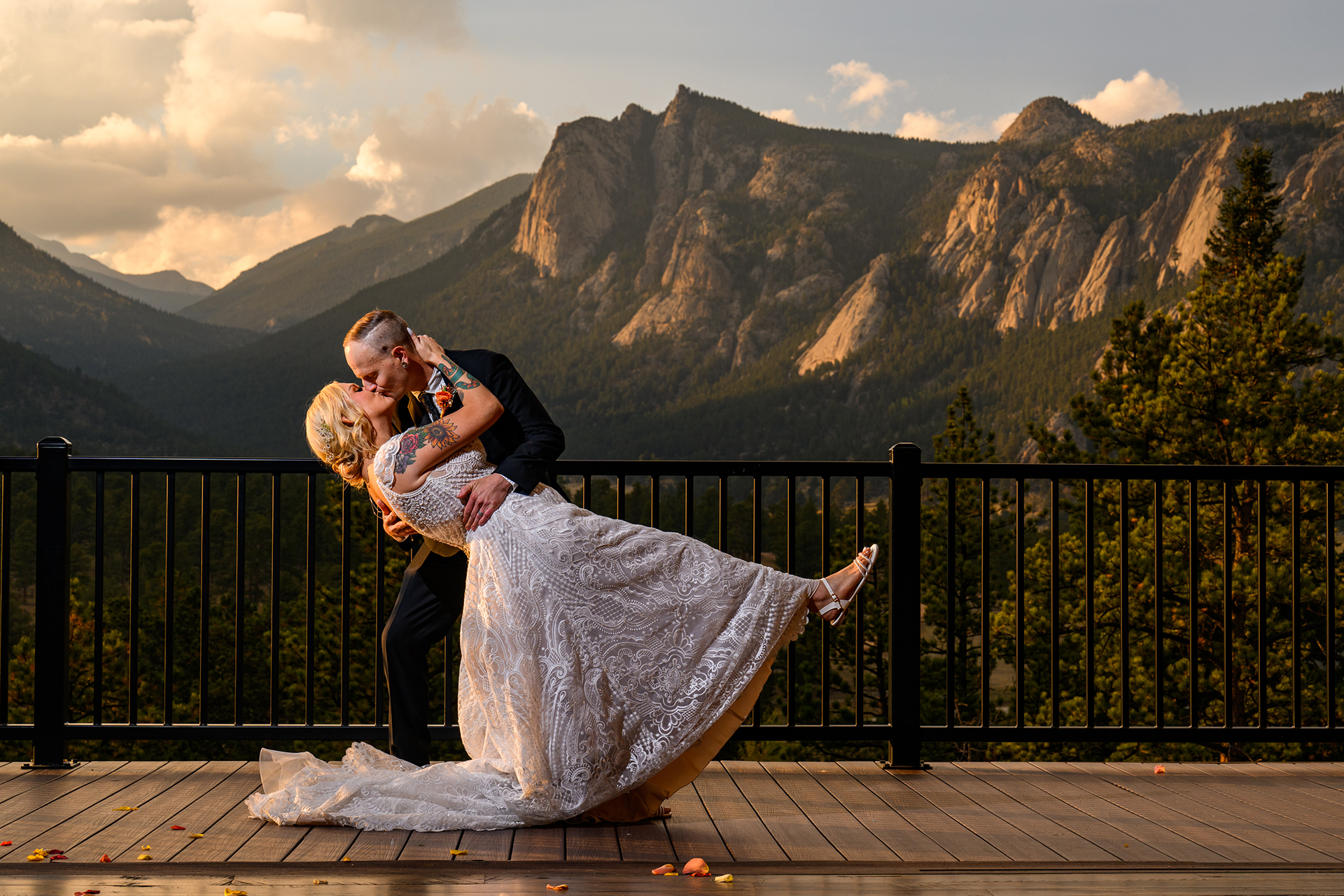 Couple on their wedding day at Black Canyon Inn