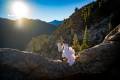 Couple on Their Wedding Day High in the Mountains of Rocky Mountain National Park