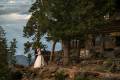 A couple enjoying the incredible views from Mountainside Lodge at YMCA of the Rockies Estes Park, Colorado