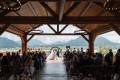 Wedding Couple at their ceremony at Estes Park Resort