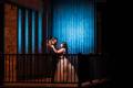 A wedding couple during their private dance on the deck of the Black Canyon Inn, Boulders in Estes Park, Colorado