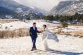 Winter weddings in Rocky Mountain National Park deserve a gorgeous winter cape!